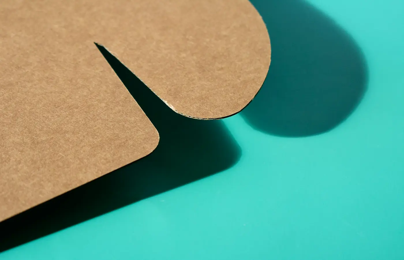 Close-up of a folding carton crease