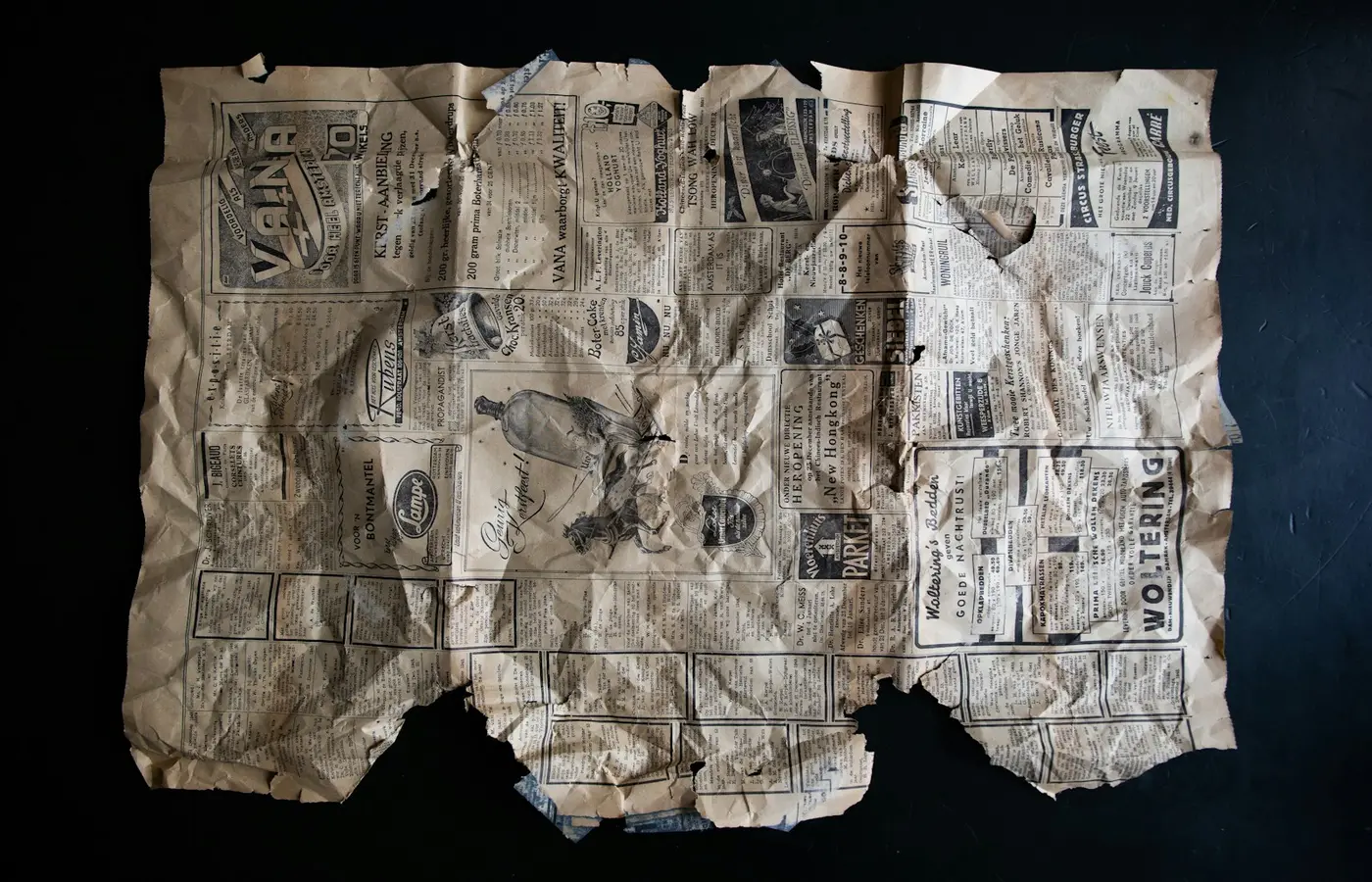 Paper grain folding diagram